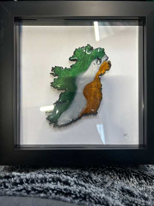 Small square framed Ireland map
