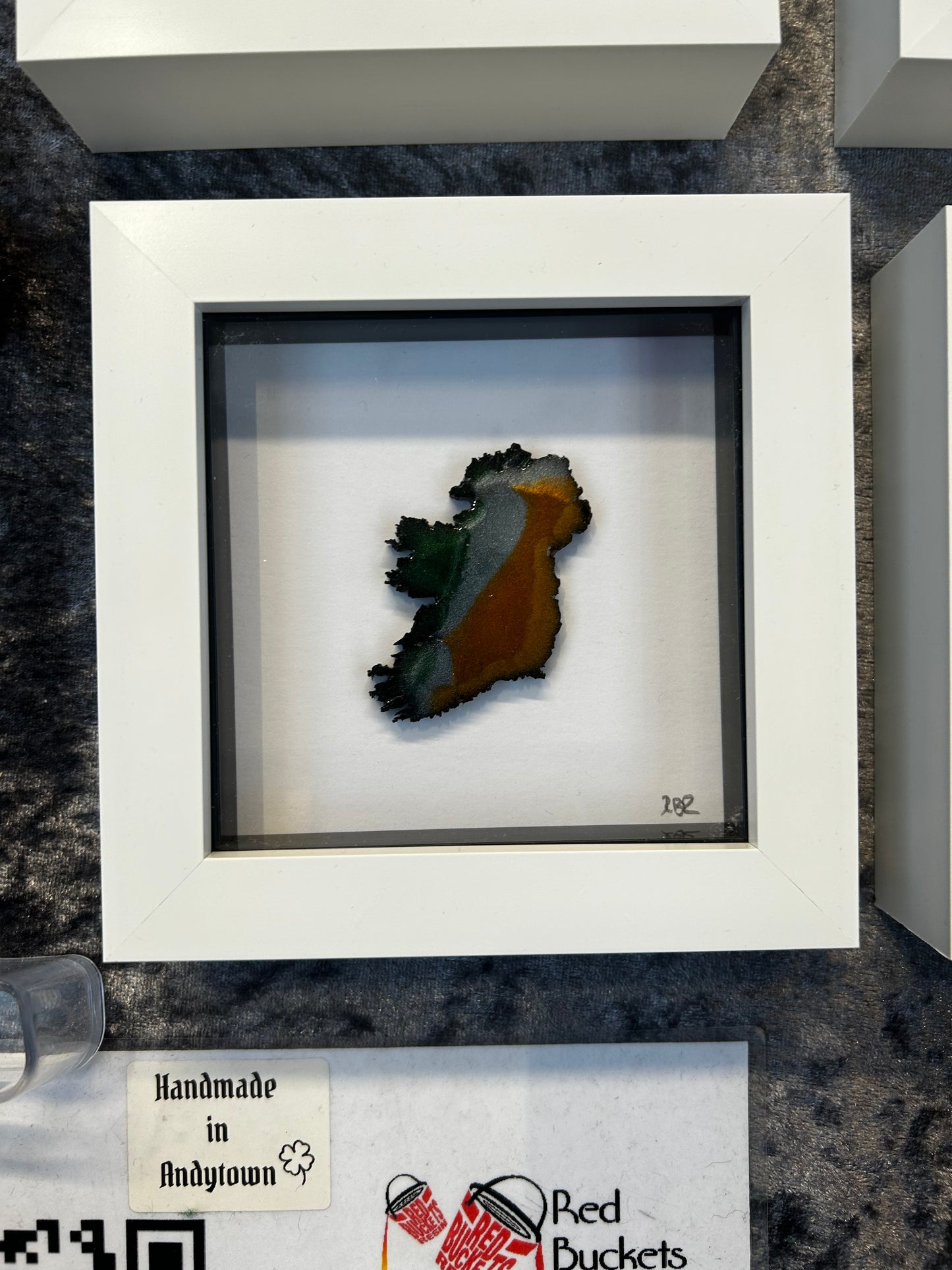 Small square framed Ireland map