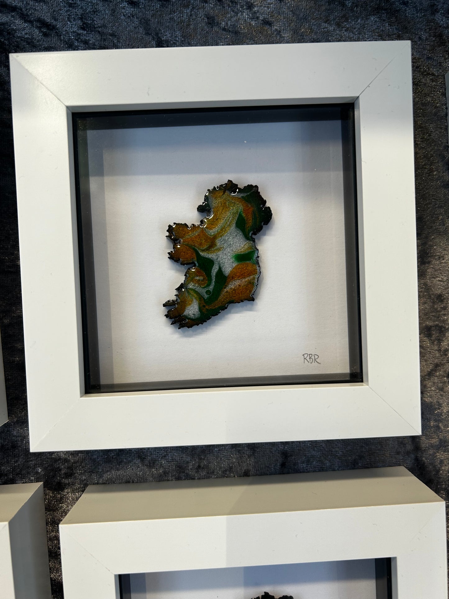 Small square framed Ireland map