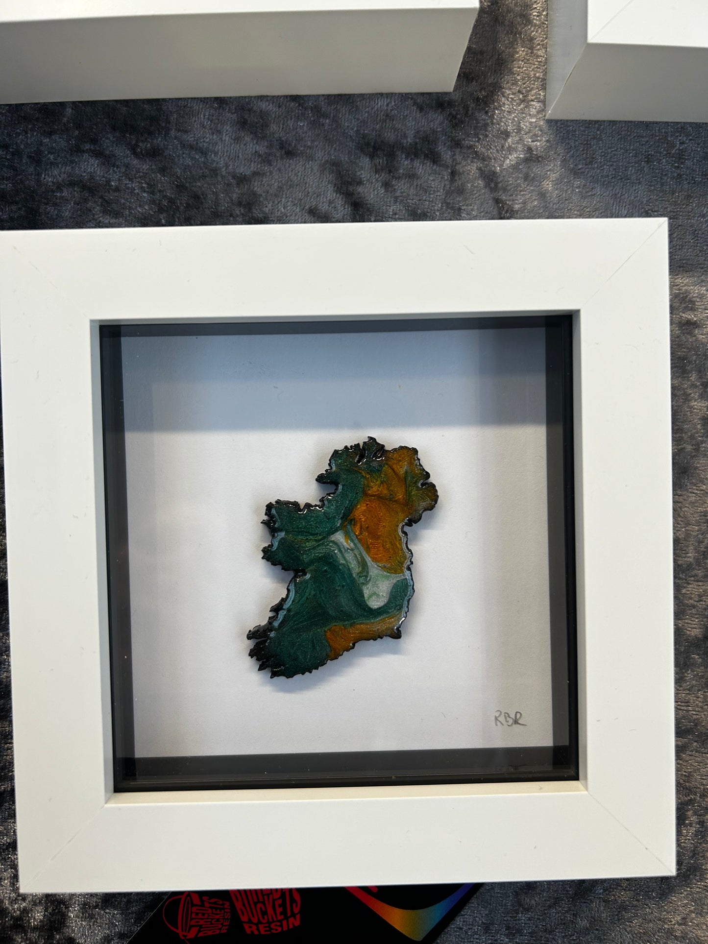 Small square framed Ireland map
